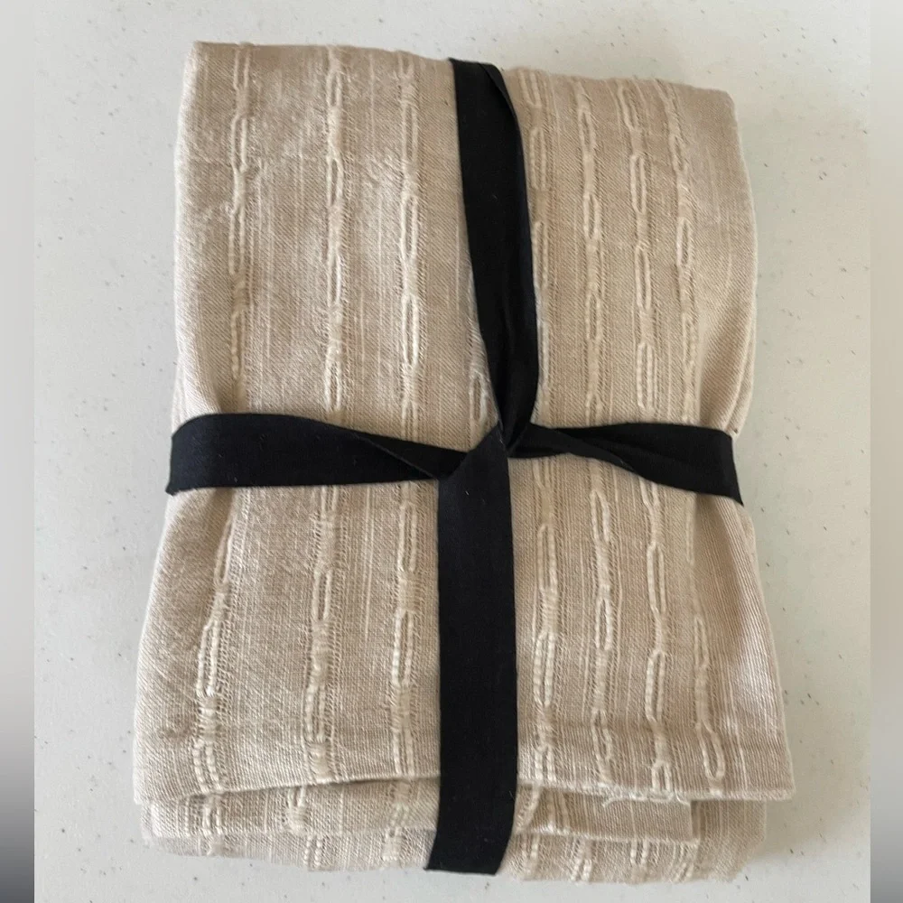West Elm Reese Linen Cotton Euro Shams in Sand #3